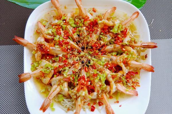 金针菇蒜蓉开背虾的做法图解15