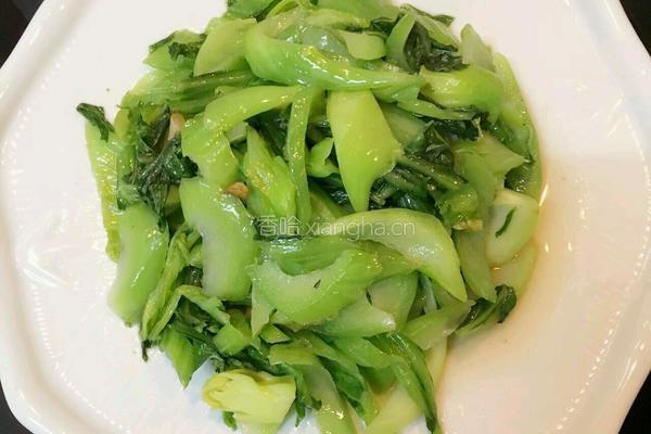 蒜蓉炒水东芥菜的做法图解5