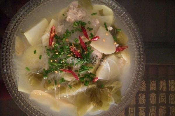 酸菜土豆粉丝汤的做法图解4