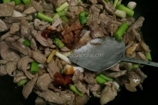 大蒜炒肉的做法图解7