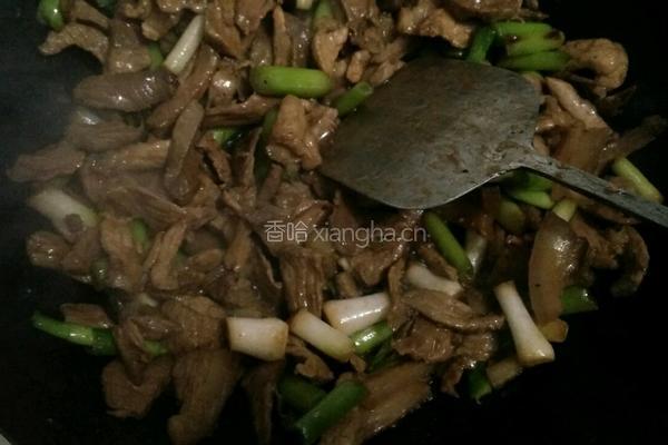 大蒜炒肉的做法图解8