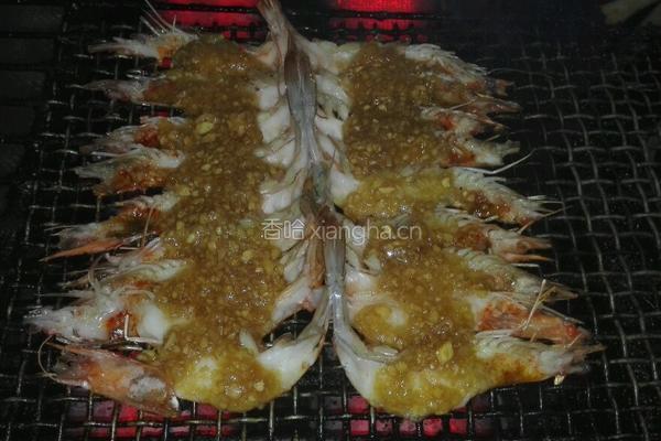 烤蒜蓉开边虾的做法图解5