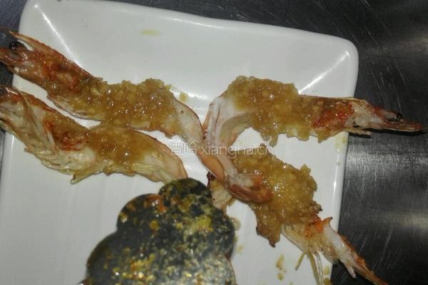 烤蒜蓉开边虾的做法图解6