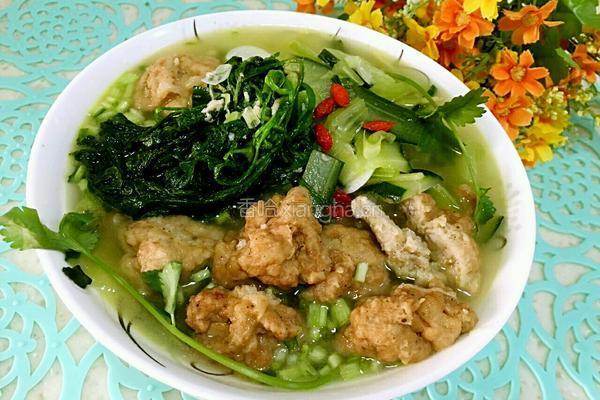 酥肉黄瓜芨菜汤的做法图解7