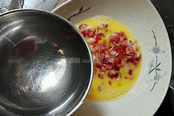 腊肠蒸鸡蛋的做法图解4
