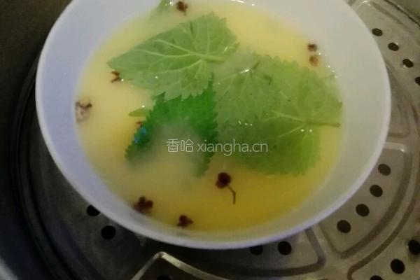 藿香蛋羹蒸的做法图解5