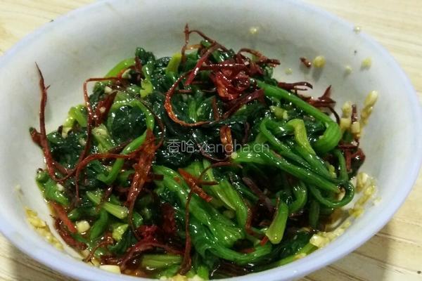 菠菜拌花生米的做法图解9