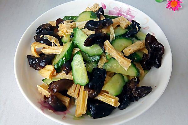 黄瓜炒腐竹的做法图解7