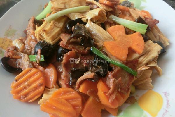 家常腐竹小炒肉的做法图解7