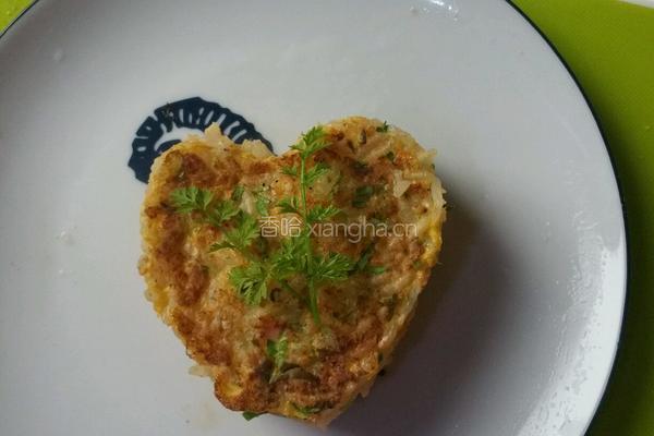 米饭鸡蛋饼