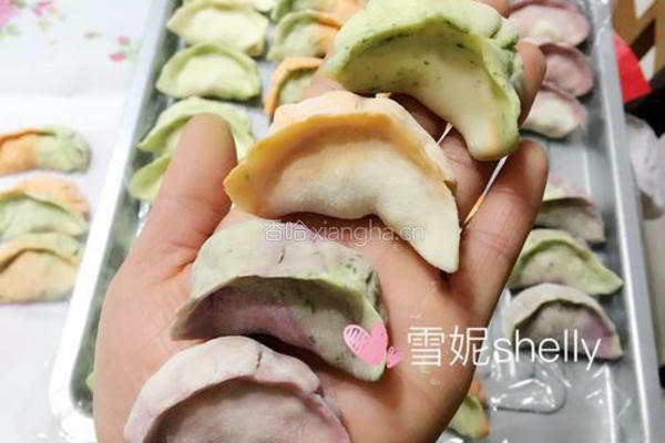 纯手工彩色水饺——芹菜猪肉馅的做法图解6