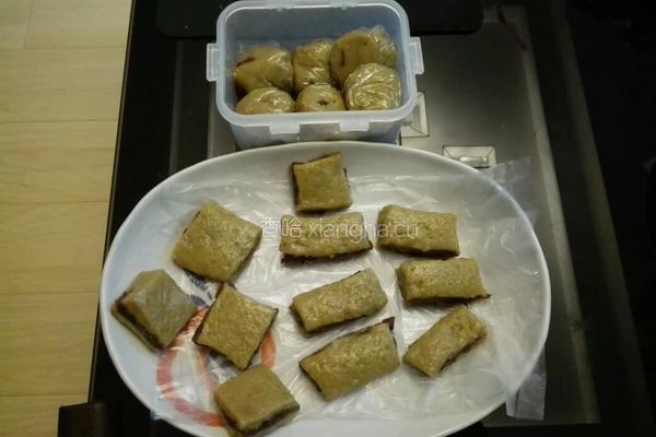 面包机自制红豆沙青团的做法图解11