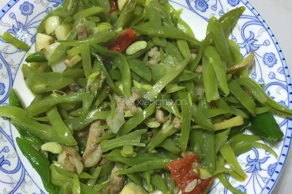 炒扁豆的做法图解4