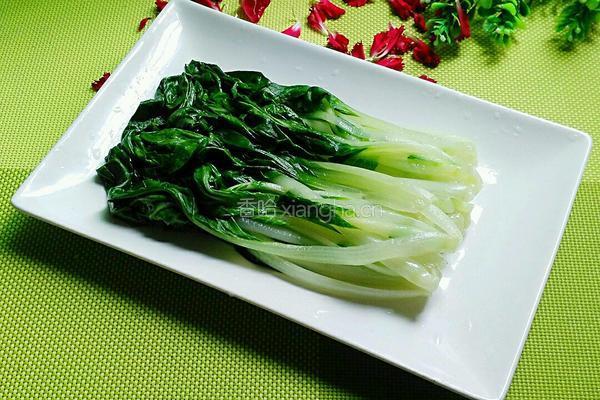 蒜香肉沫淋小白菜的做法图解5