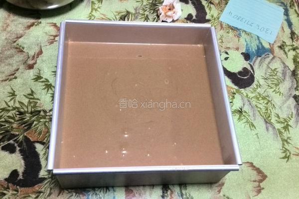 巧克力芝士蛋糕8寸方模的做法图解13