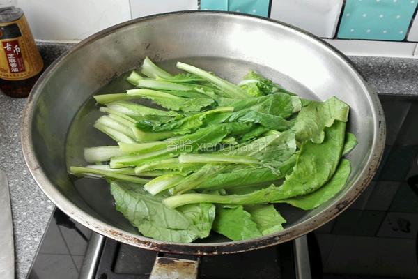 小白菜炒虾仁的做法图解3