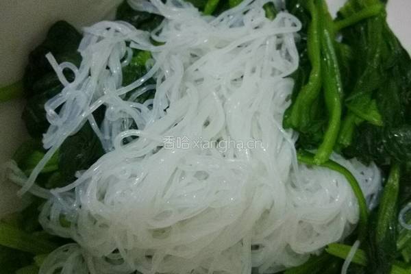 菠菜拌粉丝的做法图解5