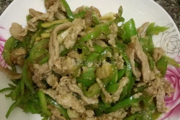 青椒炒肉丝(加蛋清)