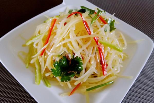 花椒油炝拌土豆丝的做法图解10