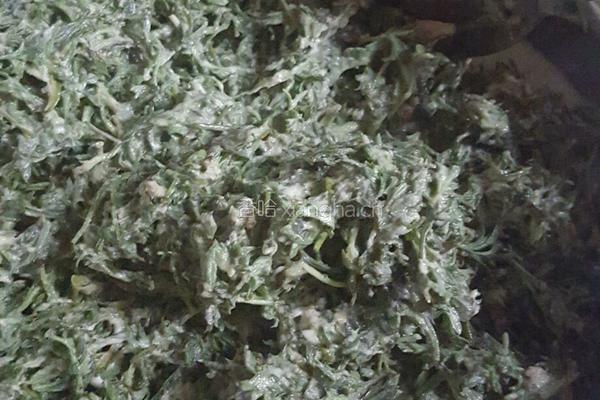 白蒿饼野菜饼的做法图解2