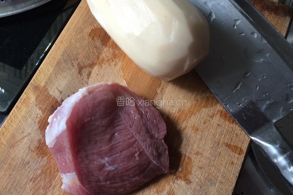 莲藕烧肉的做法图解1