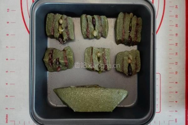 面包机低糖艾草糯米糕(全糯米青团双豆馅)的做法图解14