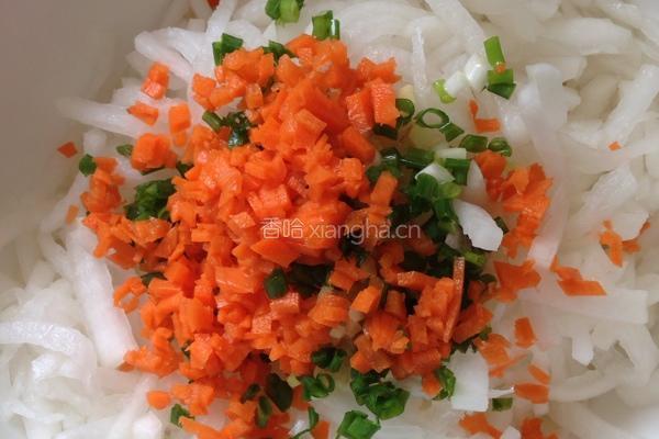 萝卜丝煎饼的做法图解3