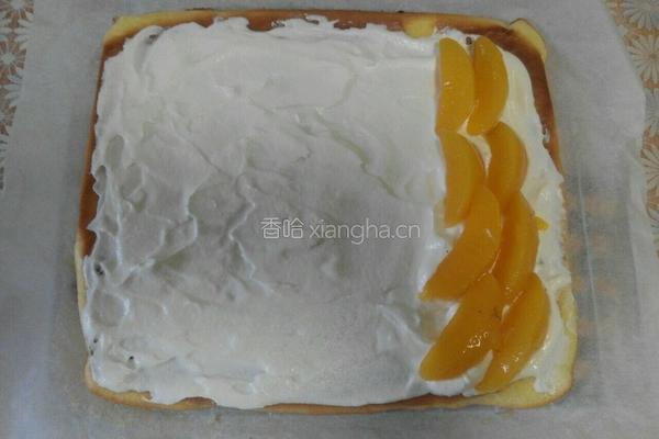 奶油黄桃蛋糕卷的做法图解23