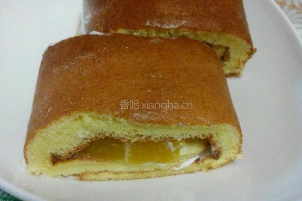 奶油黄桃蛋糕卷的做法图解25