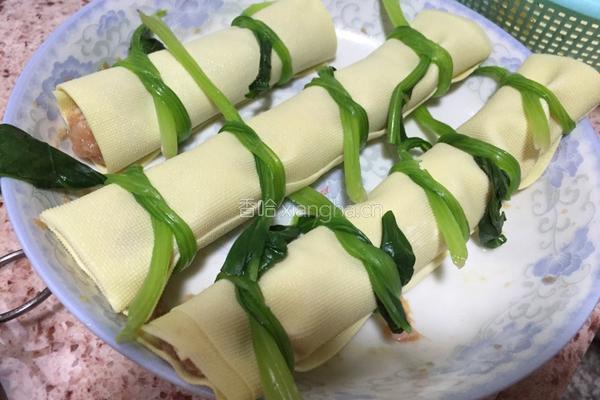 豆腐皮肉卷的做法图解3