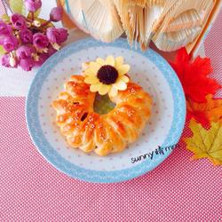 蜜豆花环面包的做法[图]