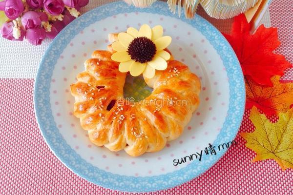 蜜豆花环面包的做法图解17