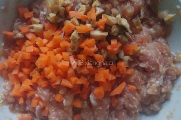 香菇酿肉的做法图解3