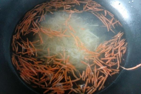 豆腐皮卷三丝的做法图解7