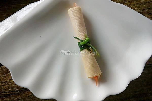 豆腐皮卷三丝的做法图解13