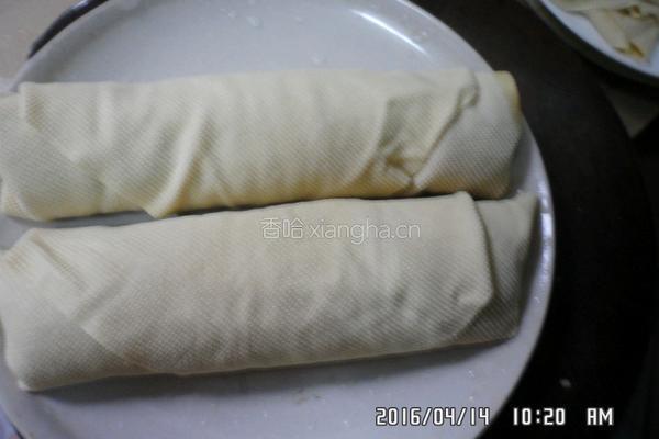 香菇肉沫豆皮卷的做法图解5