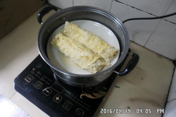 香菇肉沫豆皮卷的做法图解6