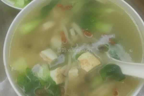 蟹味菇鲜菜汤的做法图解10