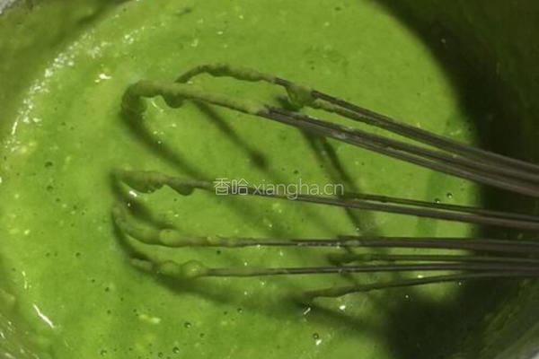 菠菜戚风蛋糕的做法图解6