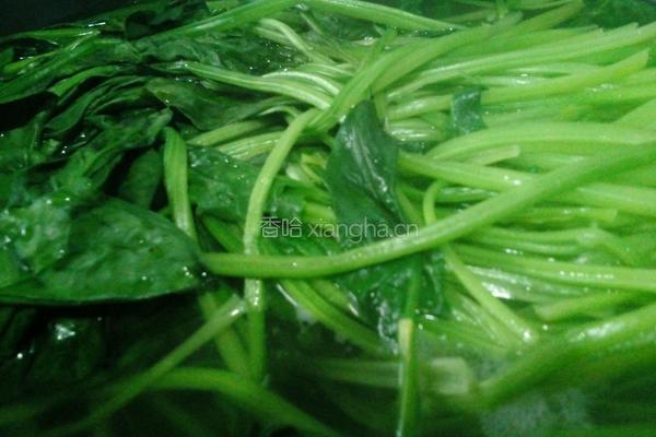 凉拌菠菜的做法图解2