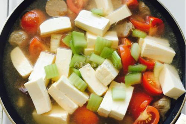 番茄豆腐牛肉的做法图解5