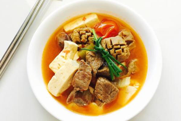 番茄豆腐牛肉的做法图解8