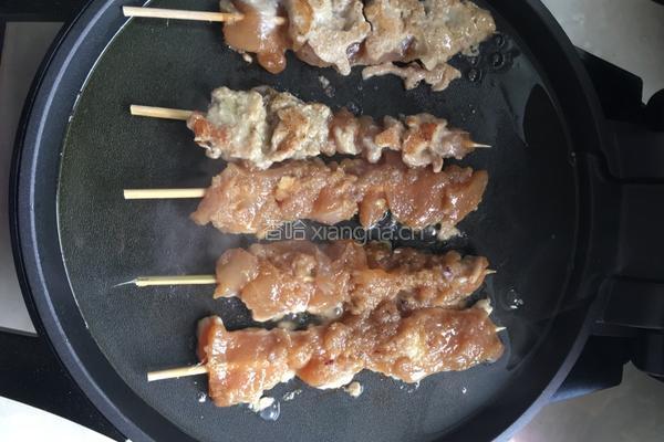 电饼铛烤鸡肉串的做法图解8
