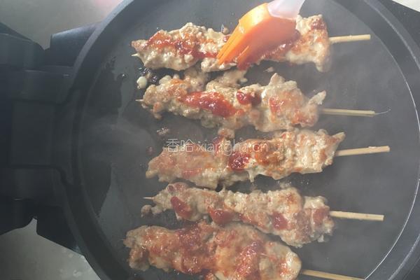 电饼铛烤鸡肉串的做法图解10