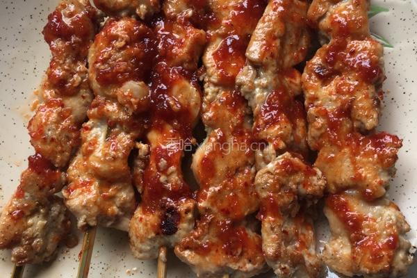 电饼铛烤鸡肉串的做法图解11