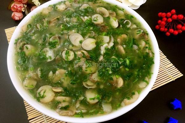 双菇荠菜羹的做法图解11
