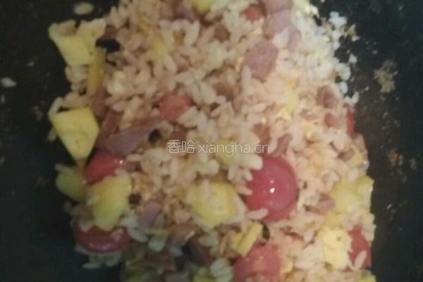 菠萝炒饭的做法图解6