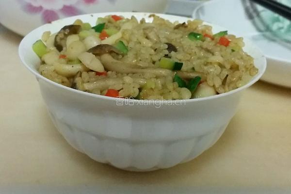 双菇咖喱炒饭的做法图解12