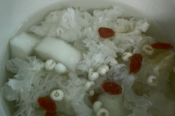 雪梨银耳炖川贝的做法图解3
