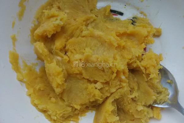 红薯糯米椰丝饼的做法图解4